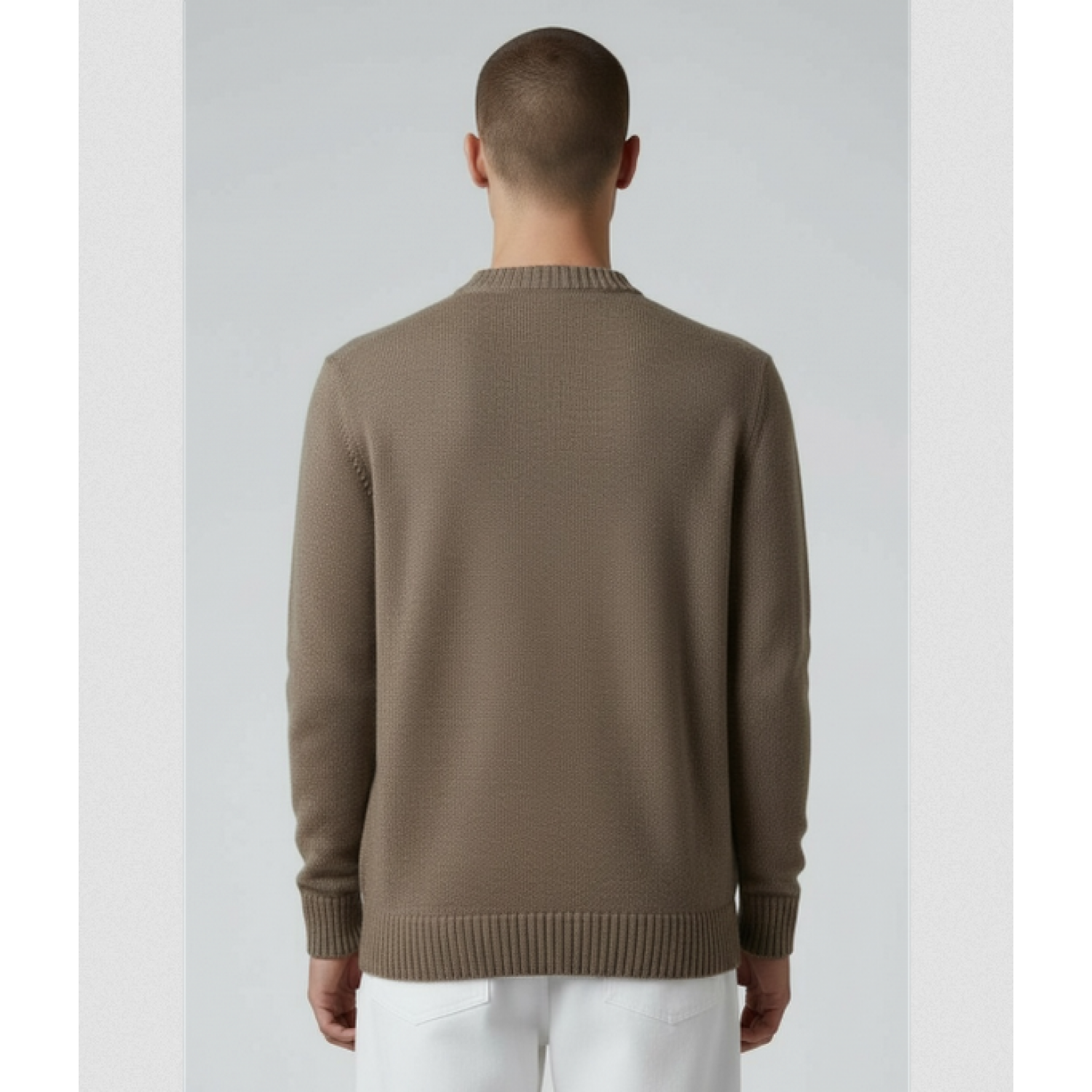 Life Style Butiken Ανδρικό Πουλόβερ Με Στρογγυλή Λαιμόκοψη LS11529 Καφέ